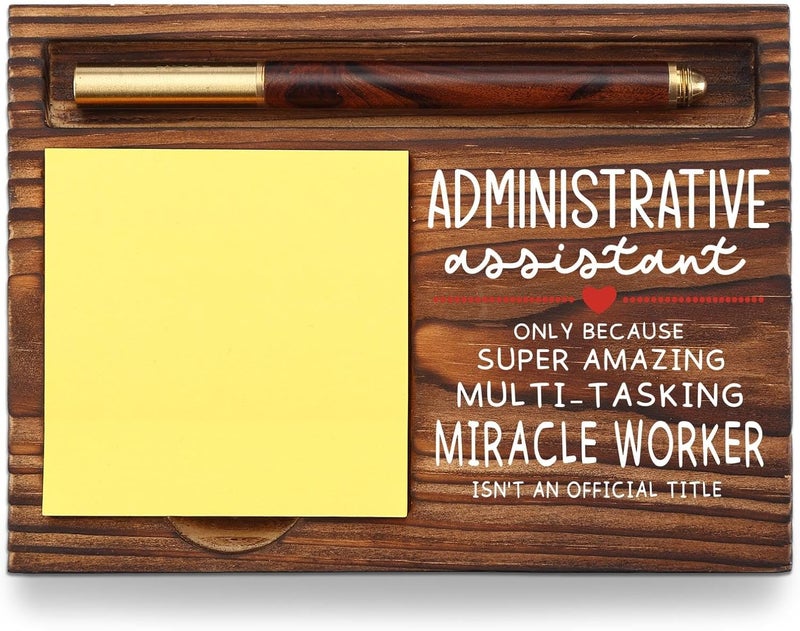 YODOCAMP Administrative Assistant Gifts Admin Assistant Appreciation Gifts, Thank You Gifts for Office Assistant Secretary Front Desk, Admin Assistant Desk Self-Stick Note Pad Holders TZP01 - Image 1